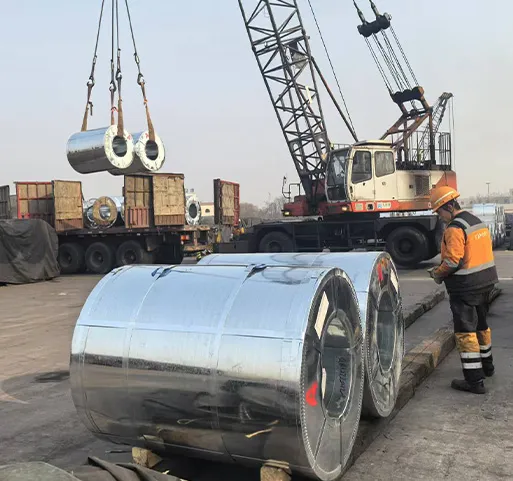 Steel Coil Wharf Unloading
