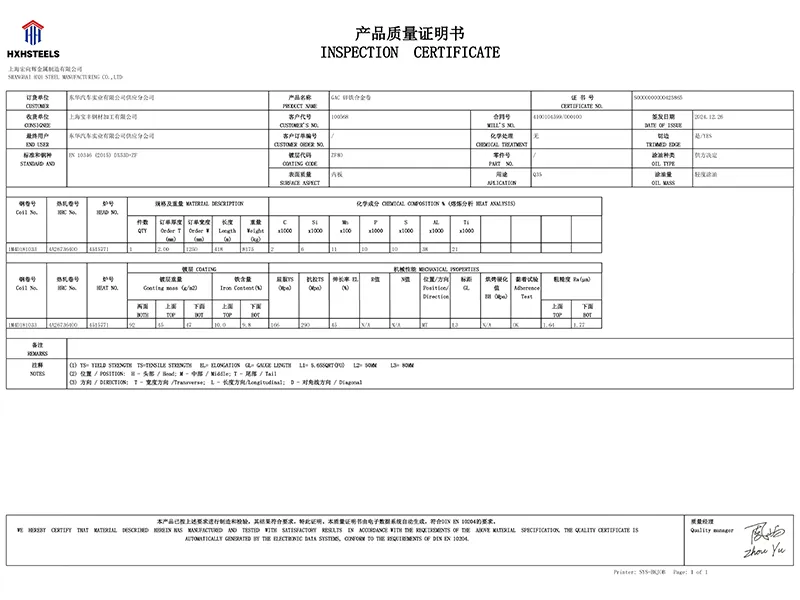 DX53D+ZF Zinc-Iron Alloy Coated Steel — EN 10346